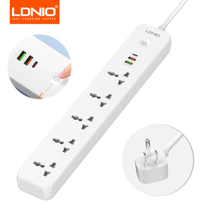 LDNIO 5 Outlet Power Strip With 3 USB Ports USB C USB A Universal Socket Extension UK EU US Plug Multifunction Power Strips
