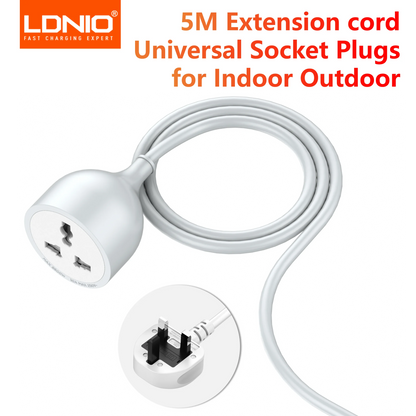 LDNIO Power Strip Extension Cord 5M Cable Universal Socket Plugs 2500W Electrical Socket Indoor Outdoor Plug Sockets Engineering