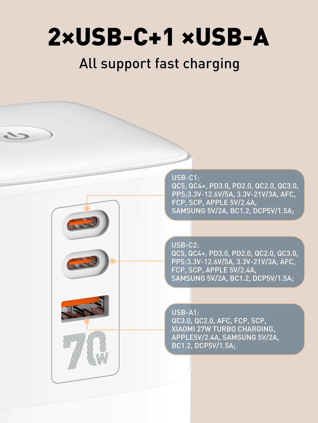 LDNIO Tower Power Strip Multi Outlets with 70W Type C 2M Extension Cable EU UK US Plug Vertical Electric Socket Surge Protection