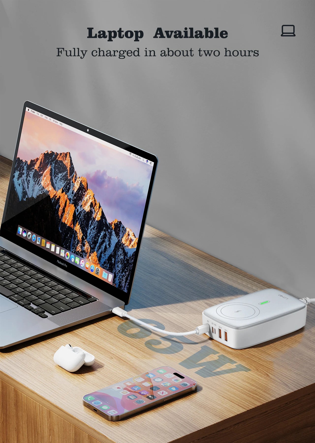 LDNIO 140W Fast Charger With Magsafe Wireless Charger For Iphone 16 15 14 13 12 Pro Max Phone/Laptop/iPad Usb fast Chargers