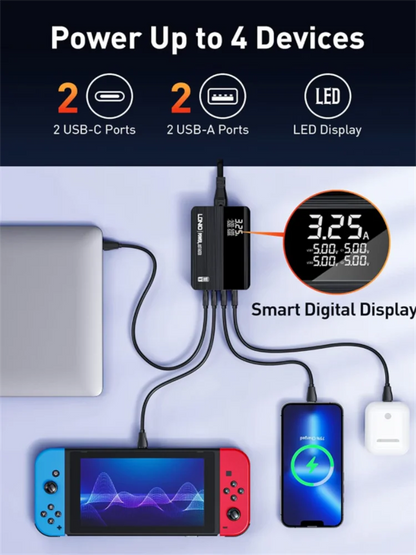 LDNIO 100W GaN PD Fast Charger PPS Multiport USB C Charger Block For Iphone 15 14 13 Pro Max Samsung Galaxy S23 Xiaomi Huawei